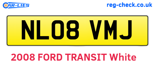 NL08VMJ are the vehicle registration plates.