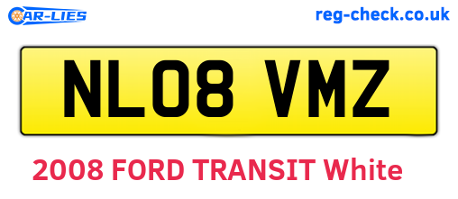 NL08VMZ are the vehicle registration plates.