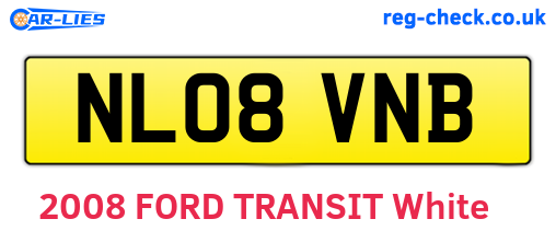 NL08VNB are the vehicle registration plates.