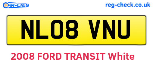 NL08VNU are the vehicle registration plates.