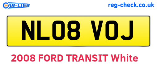 NL08VOJ are the vehicle registration plates.