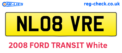 NL08VRE are the vehicle registration plates.