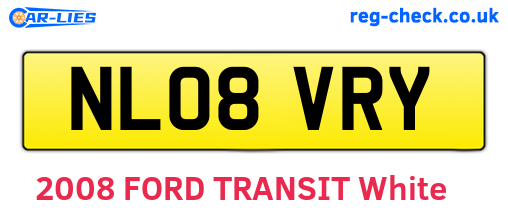 NL08VRY are the vehicle registration plates.
