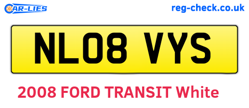 NL08VYS are the vehicle registration plates.