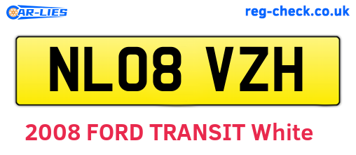 NL08VZH are the vehicle registration plates.