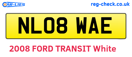 NL08WAE are the vehicle registration plates.