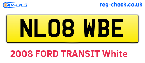 NL08WBE are the vehicle registration plates.