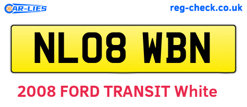 NL08WBN are the vehicle registration plates.