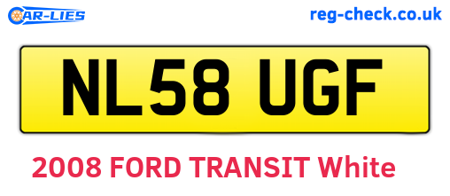 NL58UGF are the vehicle registration plates.