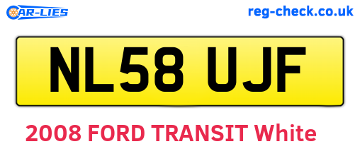 NL58UJF are the vehicle registration plates.