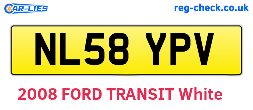 NL58YPV are the vehicle registration plates.