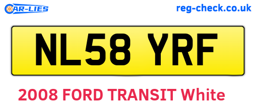 NL58YRF are the vehicle registration plates.