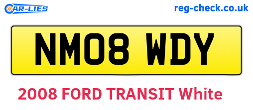 NM08WDY are the vehicle registration plates.