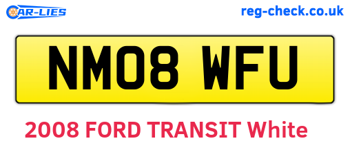 NM08WFU are the vehicle registration plates.