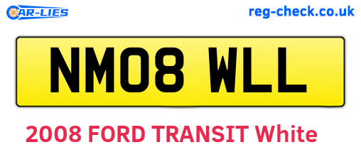 NM08WLL are the vehicle registration plates.