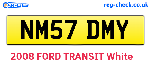 NM57DMY are the vehicle registration plates.