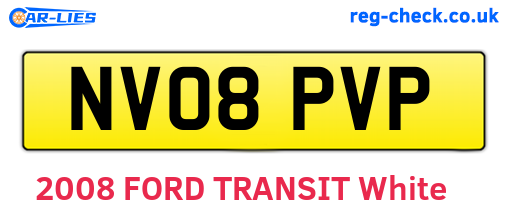 NV08PVP are the vehicle registration plates.