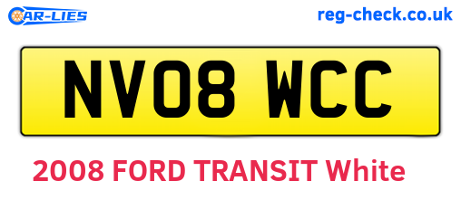 NV08WCC are the vehicle registration plates.