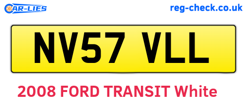 NV57VLL are the vehicle registration plates.
