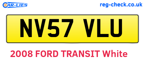 NV57VLU are the vehicle registration plates.