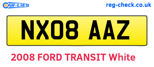 NX08AAZ are the vehicle registration plates.