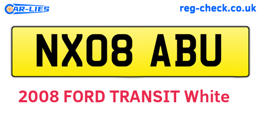 NX08ABU are the vehicle registration plates.