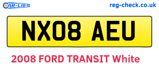 NX08AEU are the vehicle registration plates.
