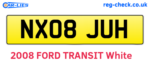 NX08JUH are the vehicle registration plates.