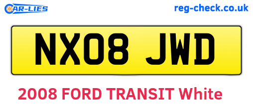 NX08JWD are the vehicle registration plates.