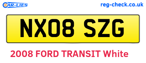 NX08SZG are the vehicle registration plates.