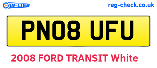 PN08UFU are the vehicle registration plates.