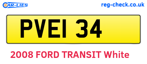 PVE134 are the vehicle registration plates.