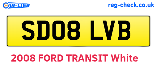 SD08LVB are the vehicle registration plates.