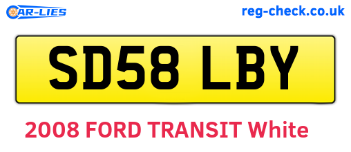 SD58LBY are the vehicle registration plates.