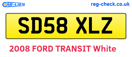 SD58XLZ are the vehicle registration plates.