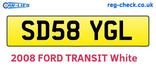 SD58YGL are the vehicle registration plates.
