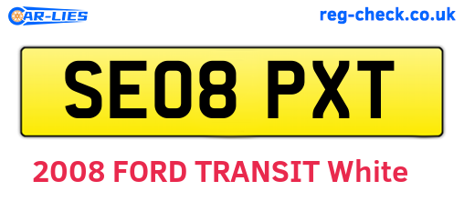 SE08PXT are the vehicle registration plates.