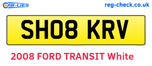 SH08KRV are the vehicle registration plates.