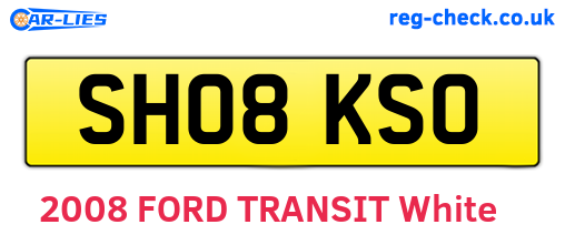 SH08KSO are the vehicle registration plates.