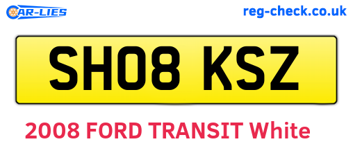 SH08KSZ are the vehicle registration plates.