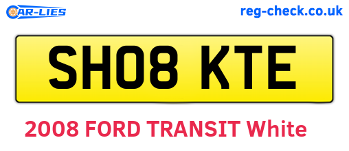 SH08KTE are the vehicle registration plates.