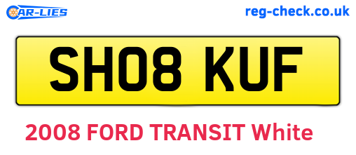 SH08KUF are the vehicle registration plates.
