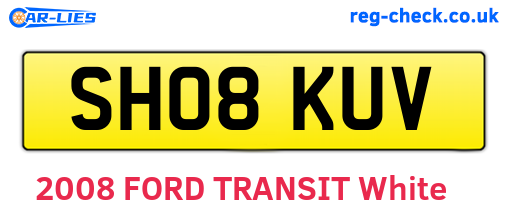 SH08KUV are the vehicle registration plates.