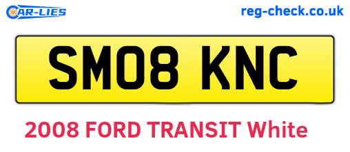 SM08KNC are the vehicle registration plates.