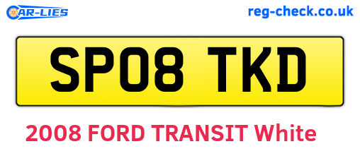 SP08TKD are the vehicle registration plates.