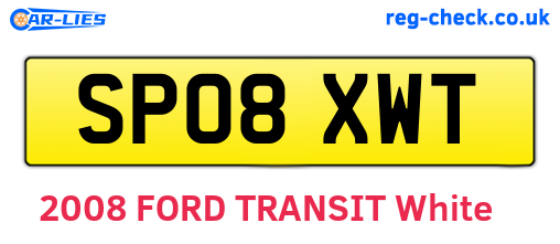 SP08XWT are the vehicle registration plates.