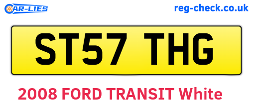 ST57THG are the vehicle registration plates.