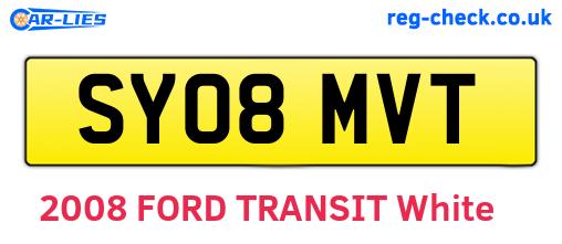 SY08MVT are the vehicle registration plates.