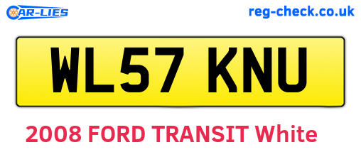 WL57KNU are the vehicle registration plates.