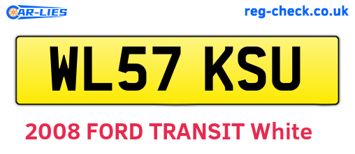 WL57KSU are the vehicle registration plates.